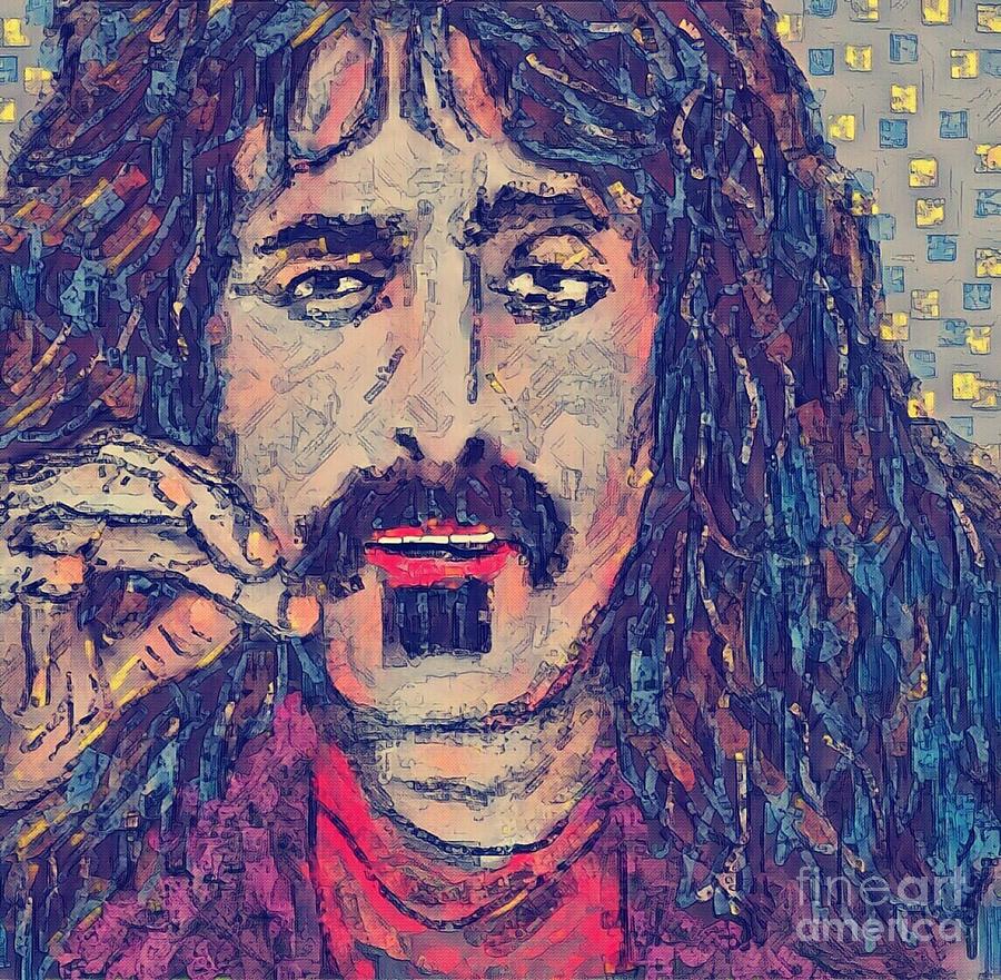Frank Zappa #1 Painting by Bradley Boug