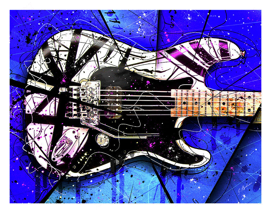 Eddie Van Halen Digital Art - Frankenstrat 78 #1 by Gary Bodnar