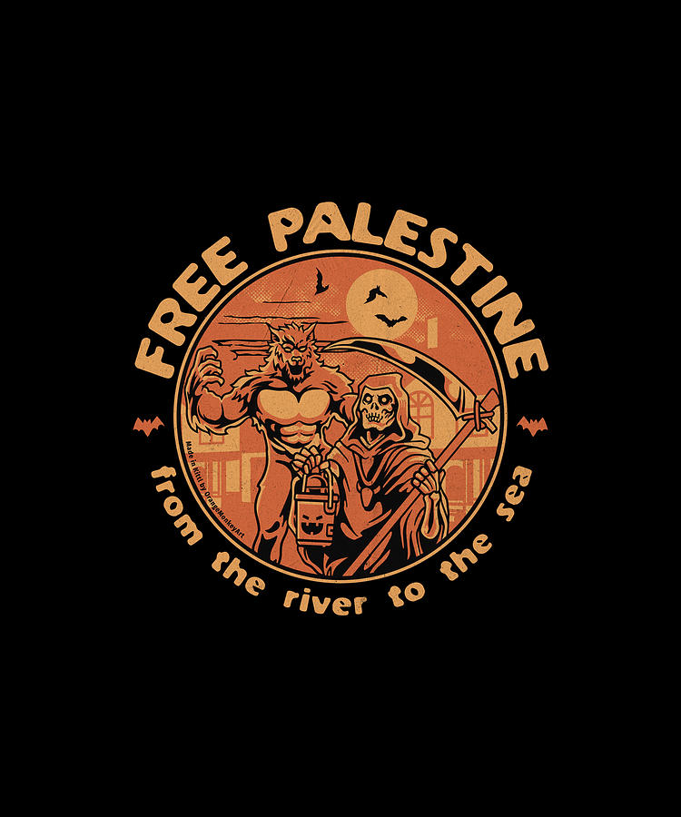 Free Palestine Palestinian Halloween 1 Digital Art by Khao Shirt