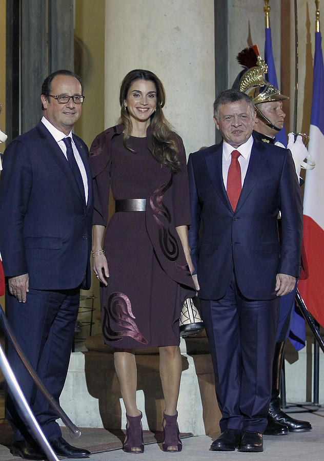 French President Francois Hollande Receives King Abdallah II of Jordan At Elysee Palace in Paris Photograph by Chesnot French President Francois Hollande Receives King Abdallah II of Jordan At Elysee Palace in Paris Photograph by Chesnot