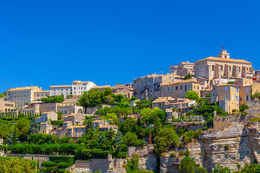 French town of Gordes in Provence, France #1 Photograph by Peter Zelei Images