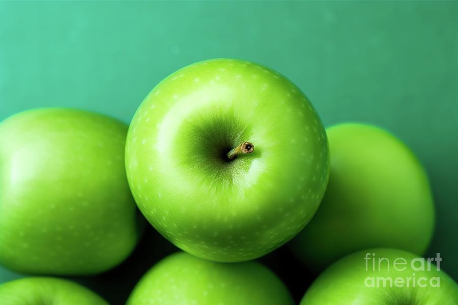 Fresh and nutritious green apples, for healthy teeth. #1 Photograph by Joaquin Corbalan