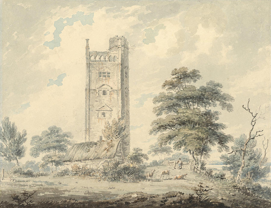 Edward Dayes Painting - Freston Tower  Suffolk  #1 by Edward Dayes