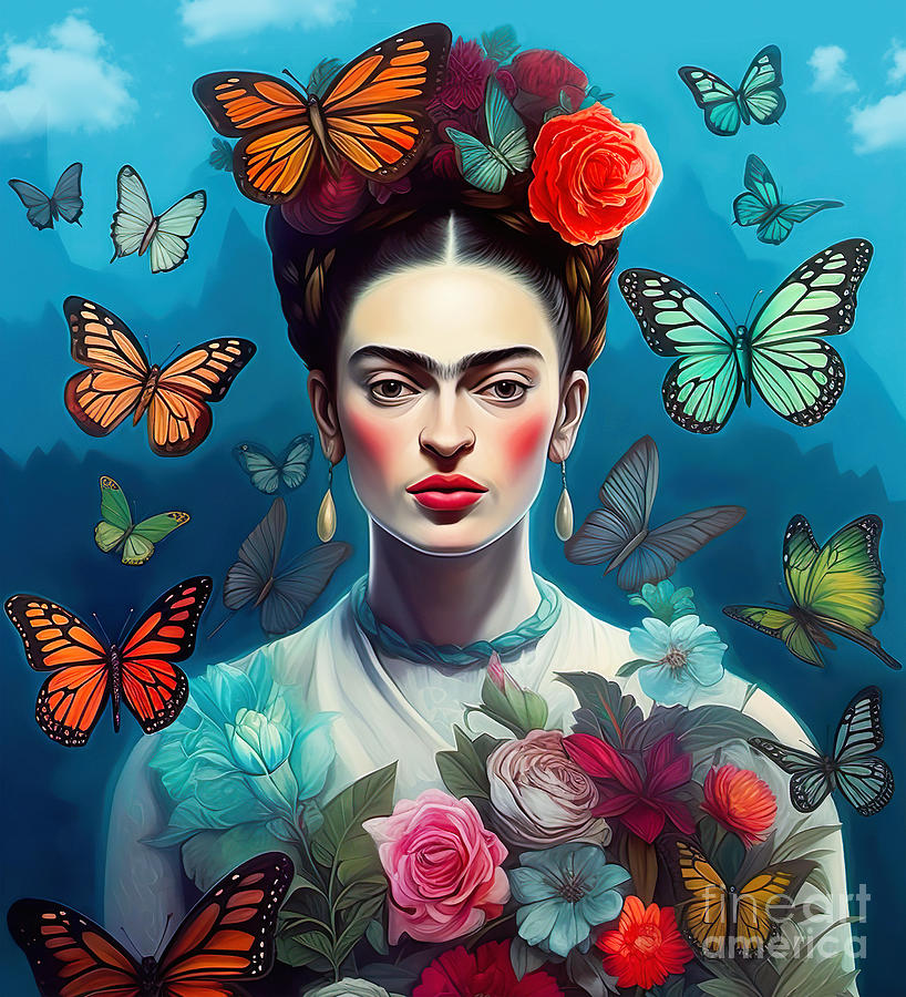 Frida Kahlo Self Portrait 7 Digital Art By Mark Ashkenazi Pixels