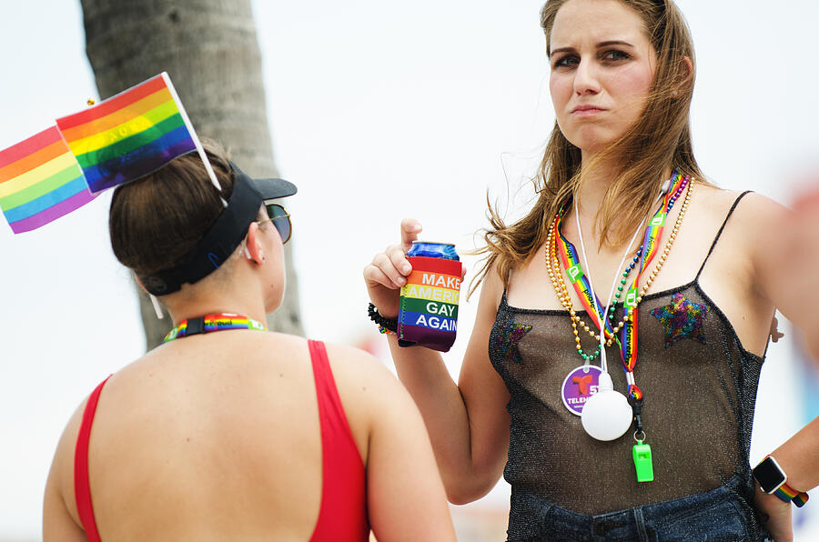Friends at Miami Beach Gay Pride 2018 #1 Photograph by PeskyMonkey