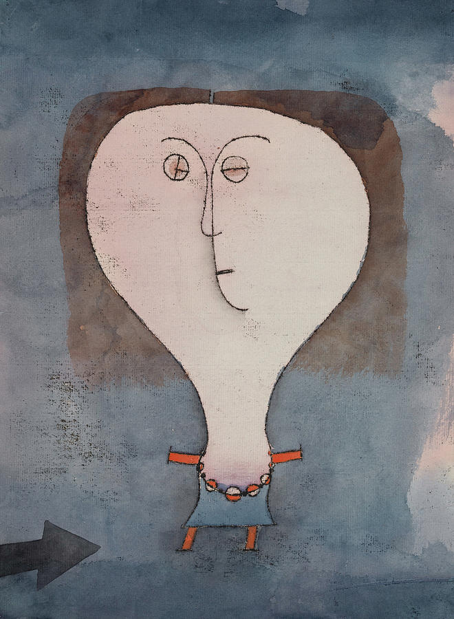 Paul Klee Painting - Fright of a Girl #1 by Paul Klee