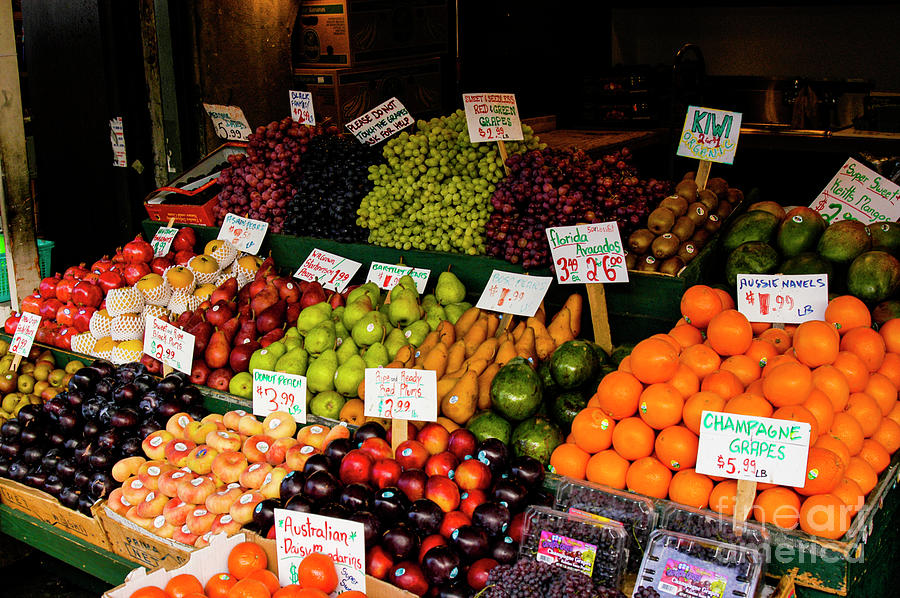Fruit and Vegetable market in Seattle, Washington with beautiful produce at great prices #1 Photograph by Gunther Allen