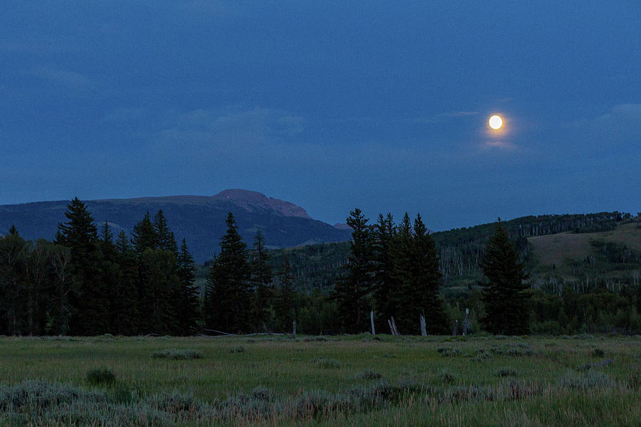 Full Moon Over the Mountains #1 Photograph by Terri Morris