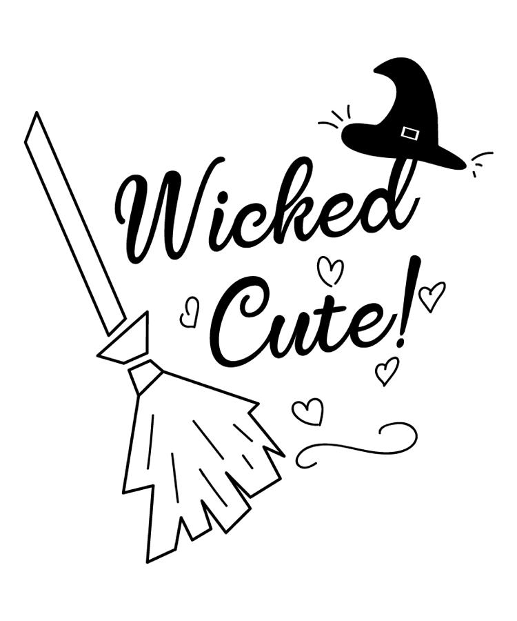 Funny Halloween Gifts - Wicked Cute #1 Digital Art by Caterina Christakos