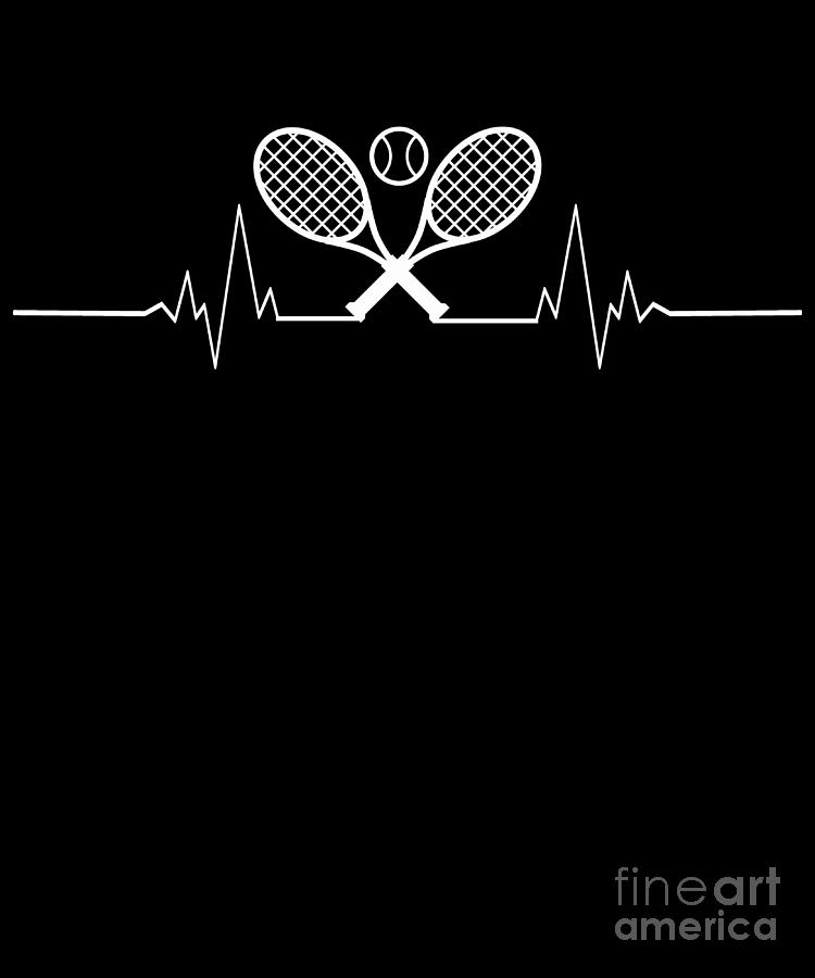 Funny Tennis Heartbeat Match Tennis Player Gift Digital Art by Lukas ...