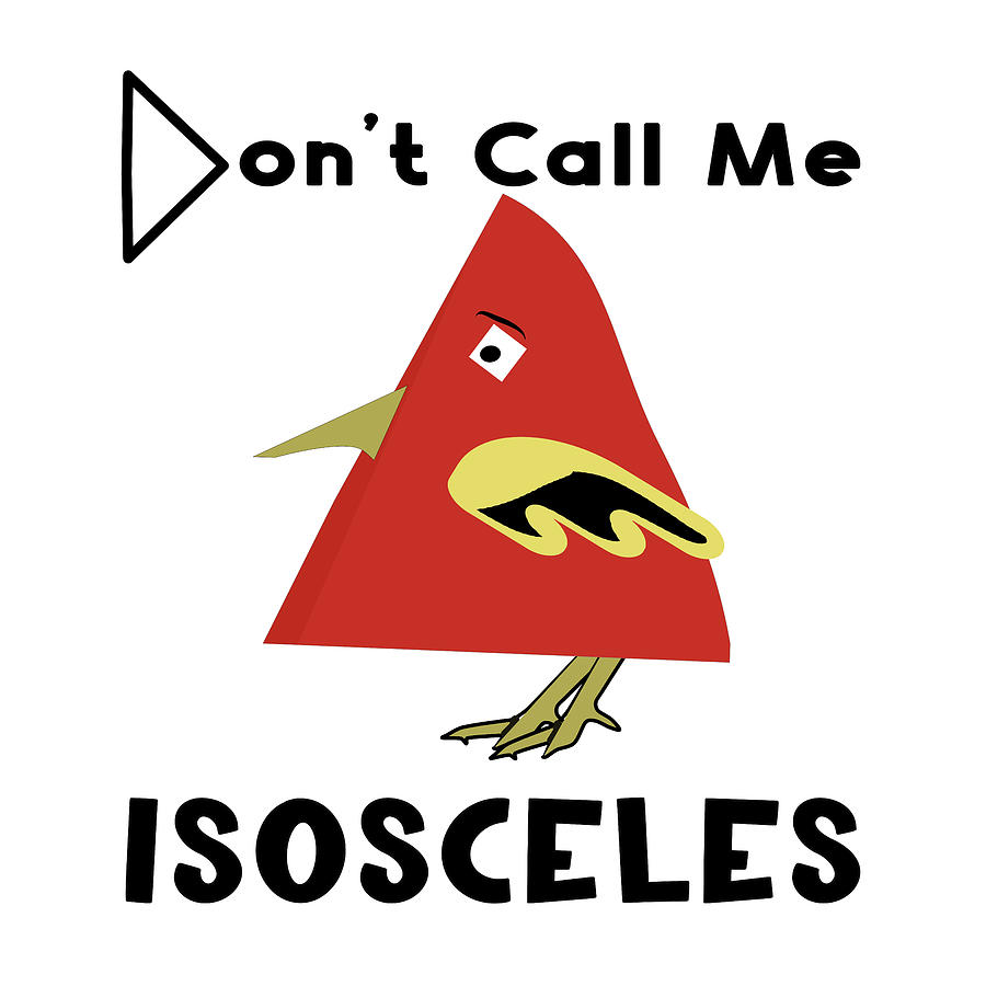 Funny Triangle Bird - Dont Call Me Isosceles Digital Art by Bob Pardue