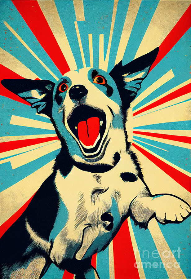 fusion  between  an  overly  excited  dog  and  pop  by Asar Studios Digital Art