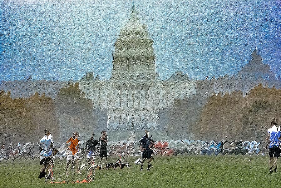 Futbol at the Capitol #1 Digital Art by Addison Likins