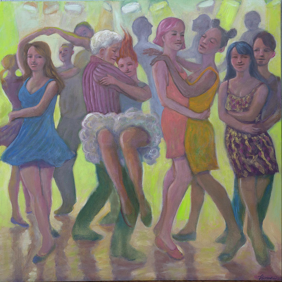 Future Party #1 Painting by Laura Lee Cundiff