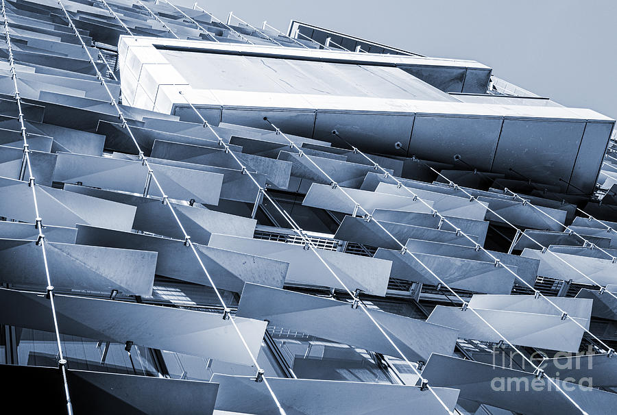 Futuristic building suspended in the air Photograph by Michel Lambert