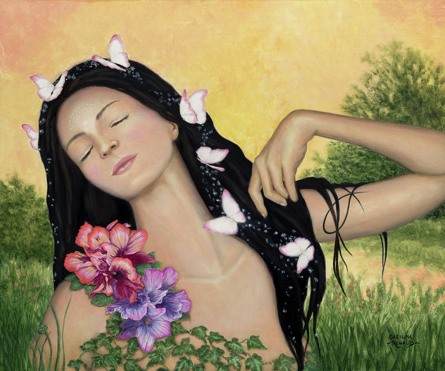 Gaia Rising Painting by Sheilah Renaud