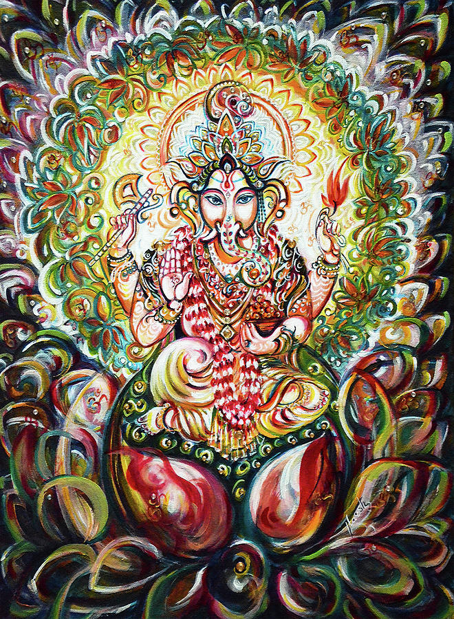 Ganesha - blessings  #1 Painting by Harsh Malik
