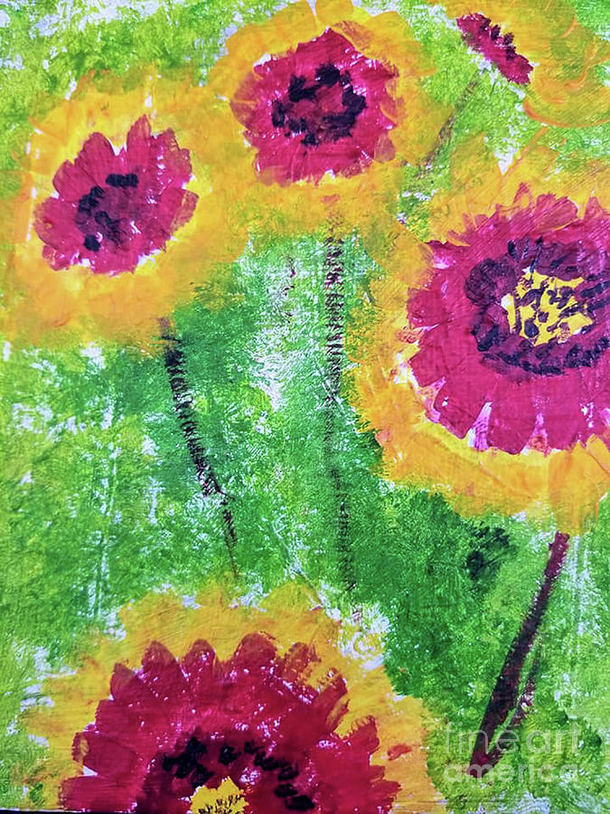 Garden Flowers Painting