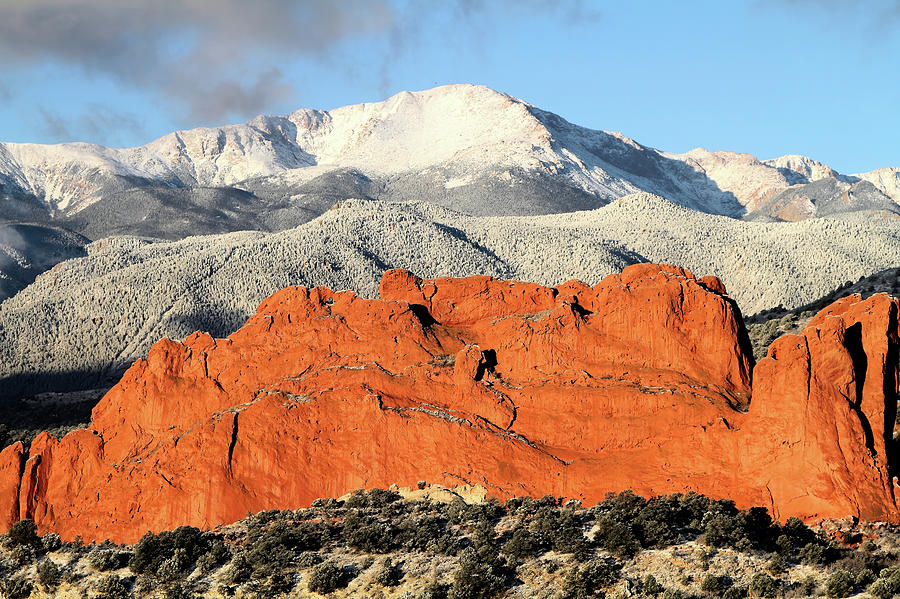 Garden of the Gods and Pikes Peak #1 Photograph by Bob Falcone