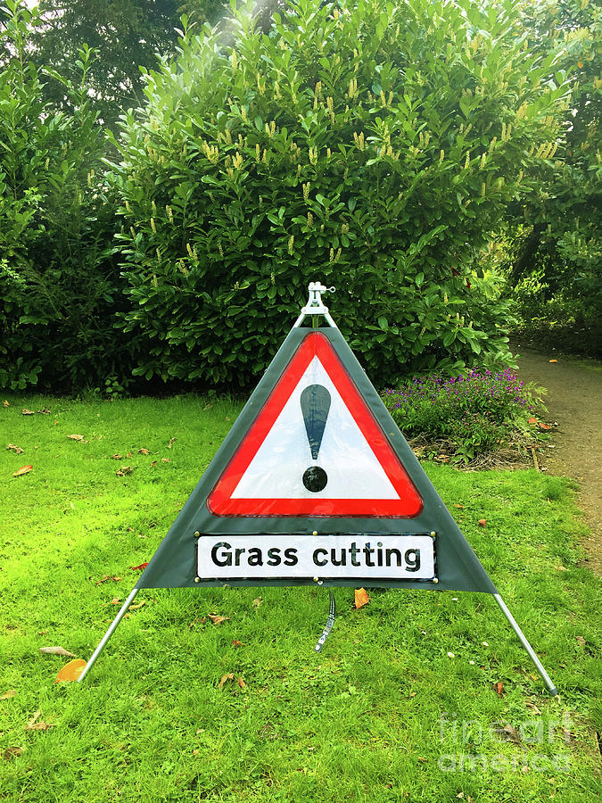Advisory Photograph - Garden Warning Signs by Tom Gowanlock Advisory Photograph - Garden Warning Signs by Tom Gowanlock