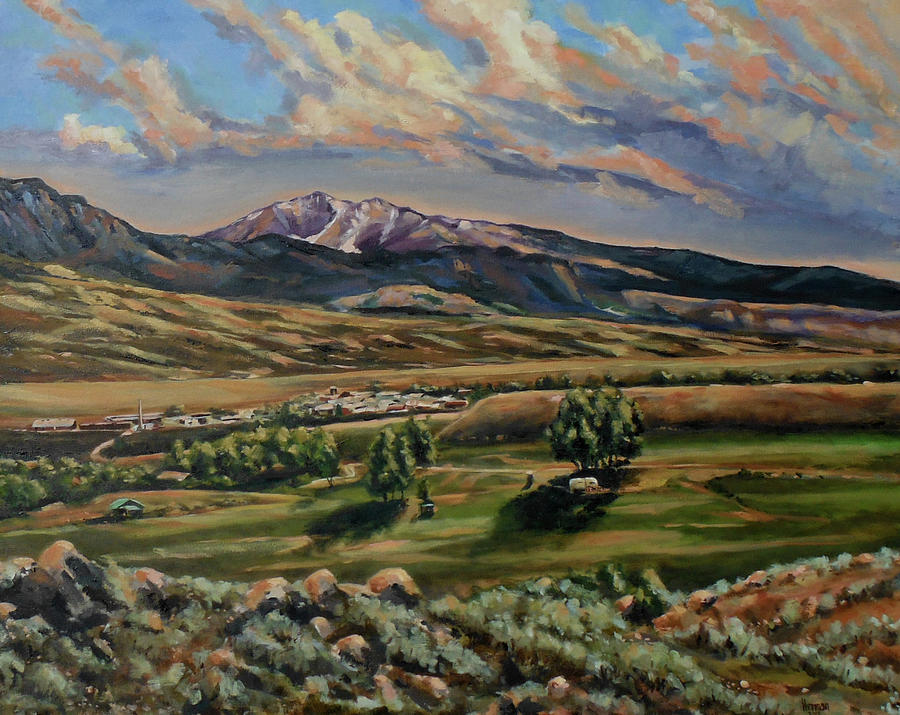 Gardiner and Electric Peak From Scottys Place Painting by Les Herman