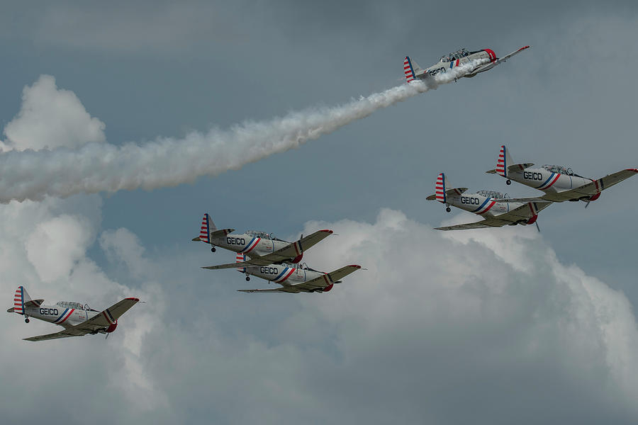 Geico Skytypers Formation Flight #2 Photograph by Carolyn Hutchins