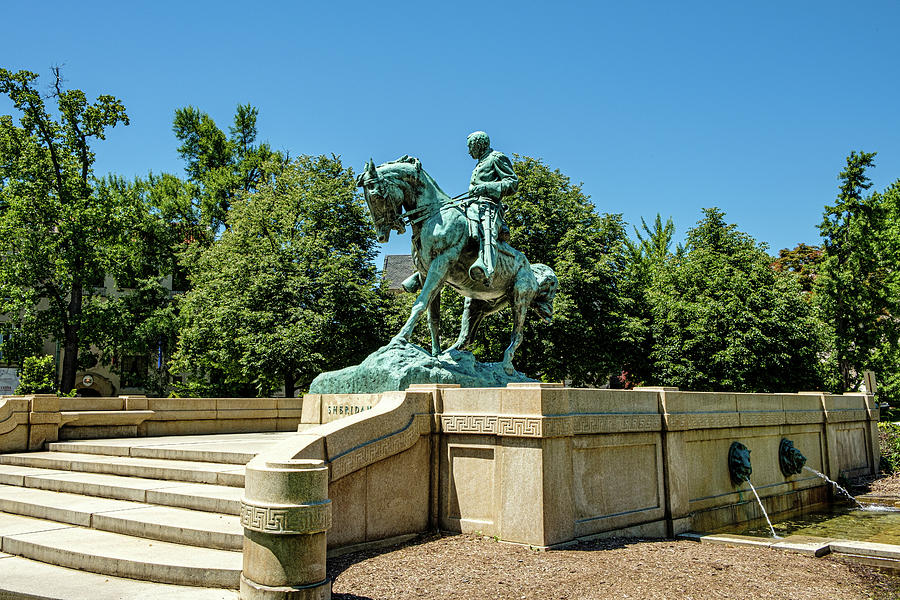 Washington D.c. Photograph - General Philip Sheridan equestrian statue, Washington DC #1 by Mark Summerfield