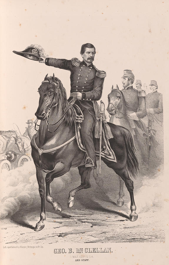 George B McClellan Drawing By Ehrgott Forbriger Lithography Company ...