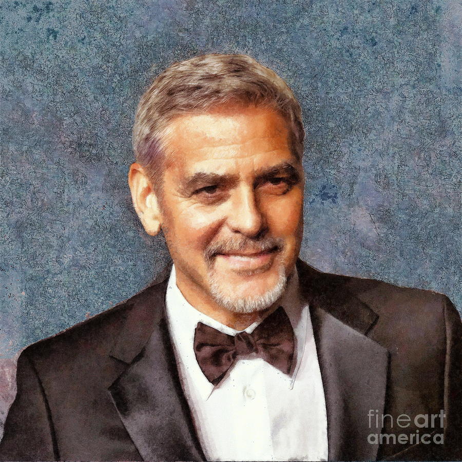 George Clooney #1 Digital Art by Jerzy Czyz