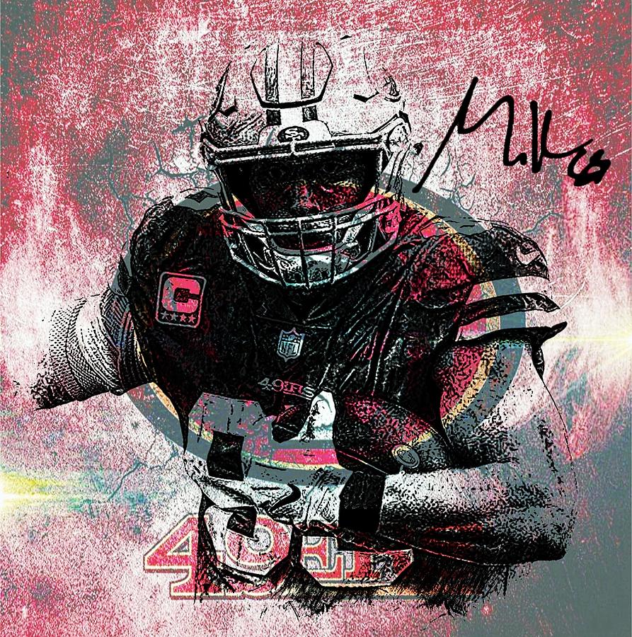 George Kittle Poster San Francisco 49ers Football Art Illustrated