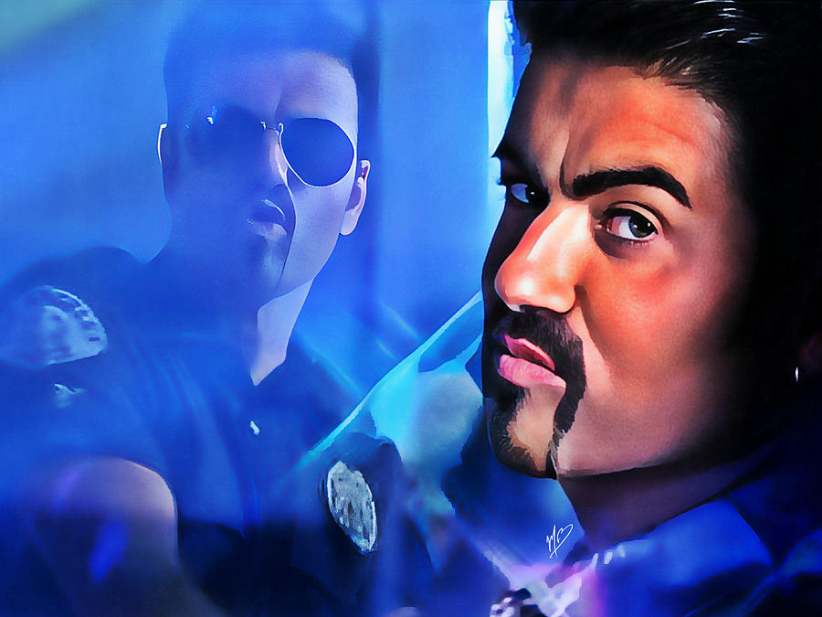 George Michael #1 Painting by Mark Baranowski George Michael #1 Painting by Mark Baranowski
