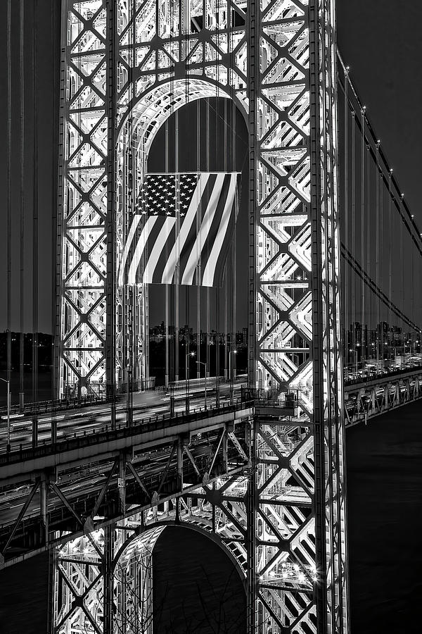 George Washington Bridge BW #2 Photograph by Susan Candelario