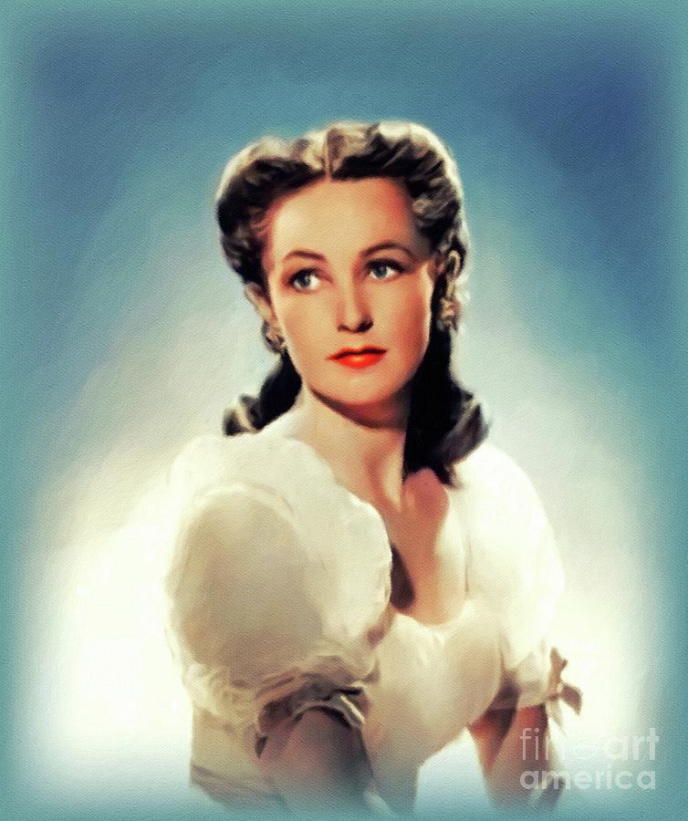 Geraldine Fitzgerald, vintage Actress Painting by Esoterica Art Agency ...