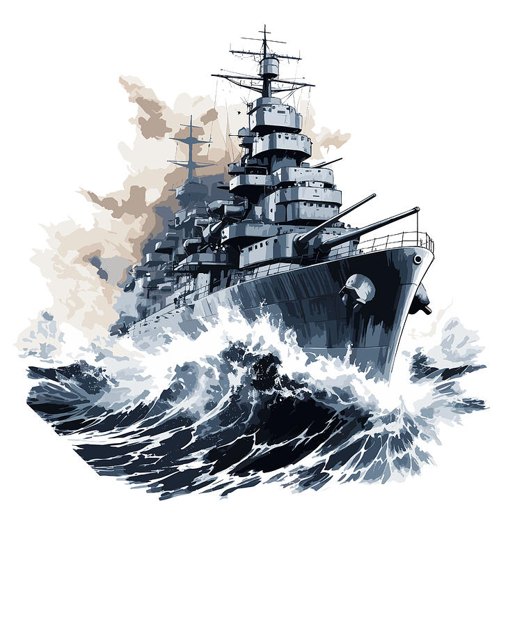 German Kriegsmarine Battlecruiser Bismarck #1 Digital Art by Benjamin ...