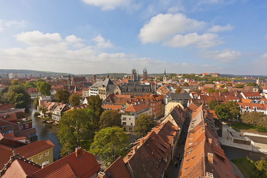 Germany, Thuringia, Erfurt, View of city #1 Photograph by Westend61