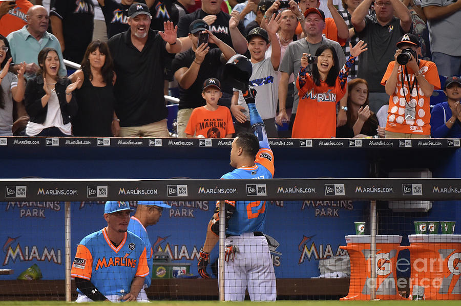Giancarlo Stanton Photograph by Eric Espada Giancarlo Stanton Photograph by Eric Espada