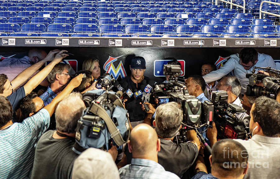 Giancarlo Stanton Photograph by Mark Brown Giancarlo Stanton Photograph by Mark Brown