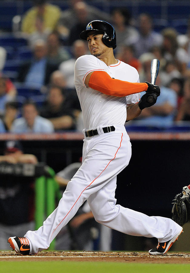 Giancarlo Stanton Photograph by Rhona Wise Giancarlo Stanton Photograph by Rhona Wise