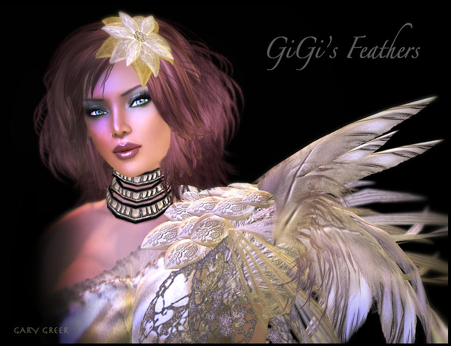 GiGis Feathers 2 Digital Art by Gary Greer