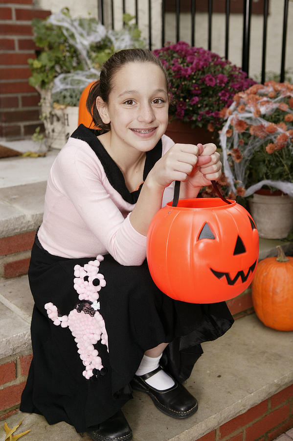 Girl in Halloween costume #1 Photograph by Comstock Images