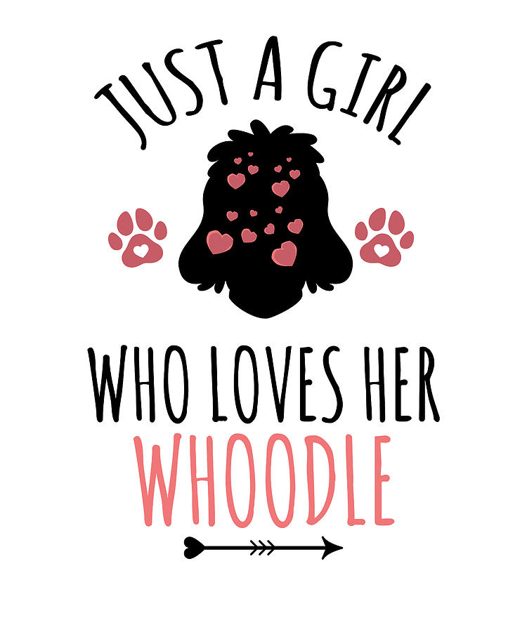 Girl Who Loves Whoodle Dog Owner Gifts Digital Art by Madeby JSRG