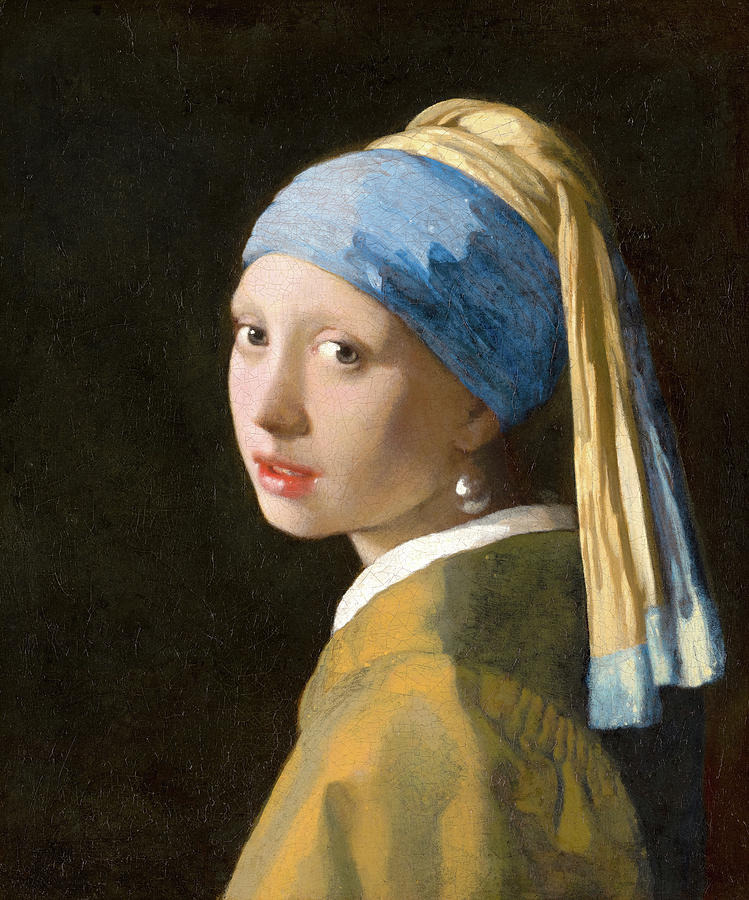 Jan Vermeer Painting - Girl with a Pearl Earring #1 by Johannes Vermeer