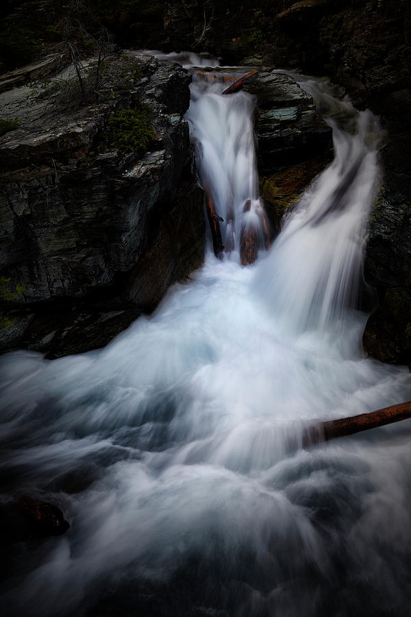 Glacier Park Waterfall #1 Photograph by Jon Glaser