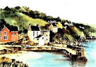 Glandore Harbour, Cork #1 Painting by Val Byrne
