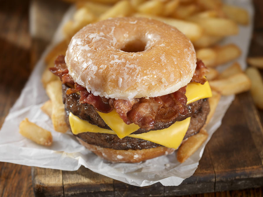 Glazed Donut Bacon Cheeseburger #1 Photograph by LauriPatterson
