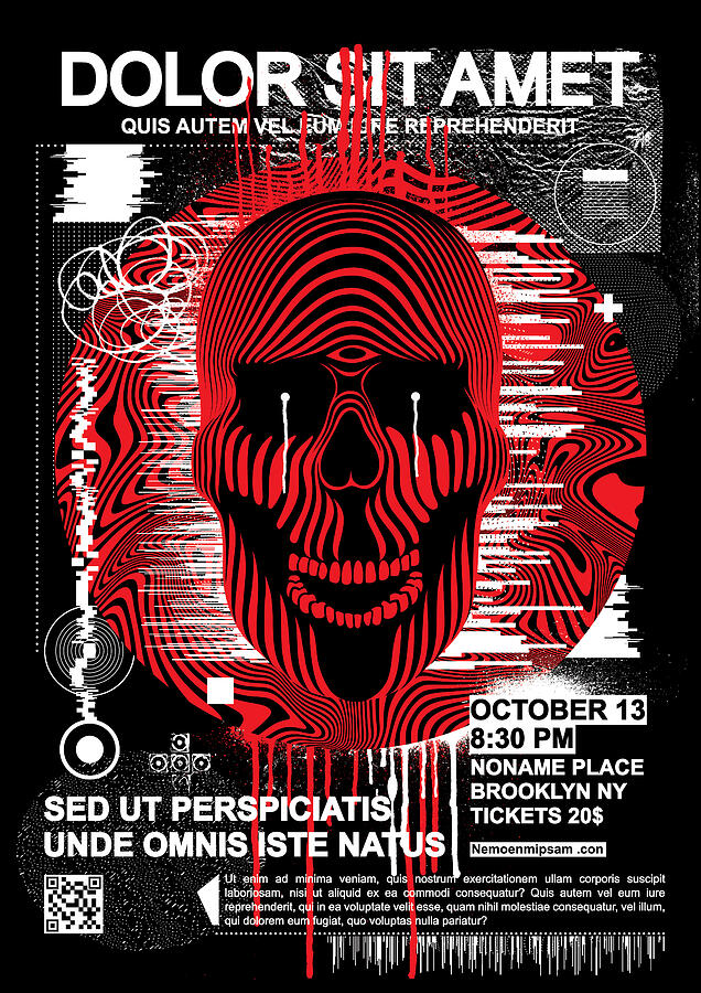 Glitch Poster #1 Drawing by Man_Half-tube Glitch Poster #1 Drawing by Man_Half-tube
