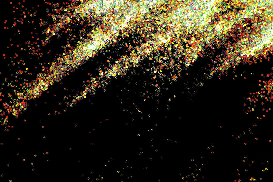 Glitter Sparkle On Black Background #1 Photograph by Severija Kirilovaite