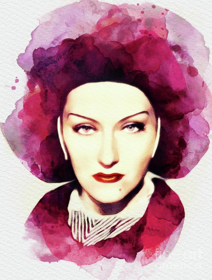 Gloria Swanson, Movie Legend #1 Painting by Esoterica Art Agency