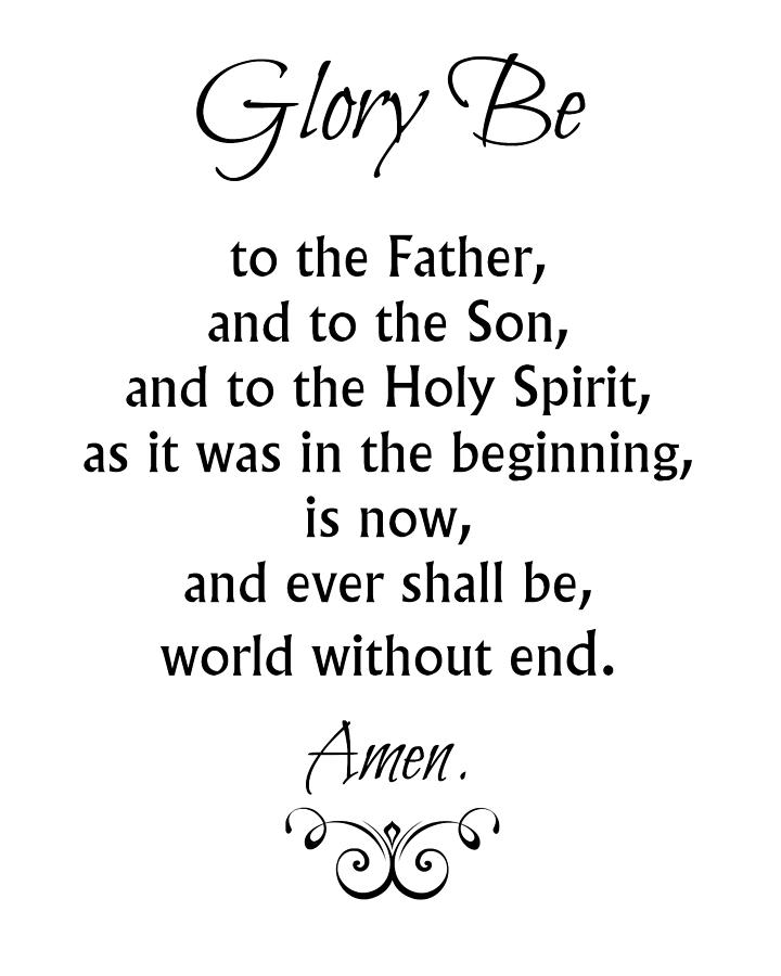 Glory Be Digital Art - Glory Be To The Father #1 by Classically Printed