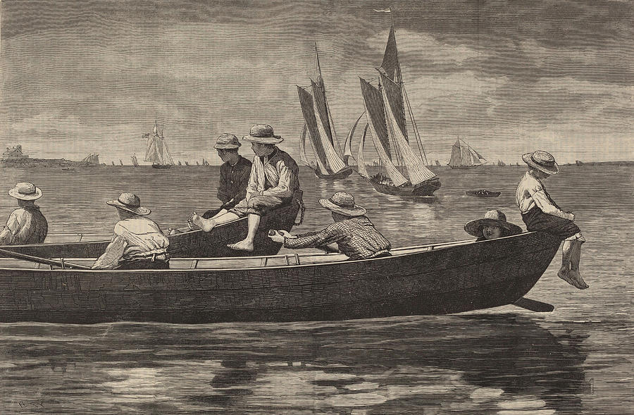 Gloucester Harbor Drawing By After Winslow Homer - Fine Art America